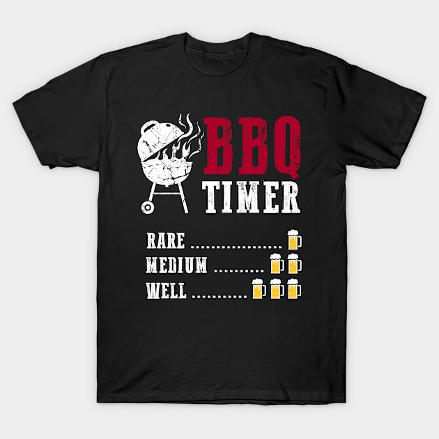 BBQ Timer Barbeque Beer T-Shirt by mintipap